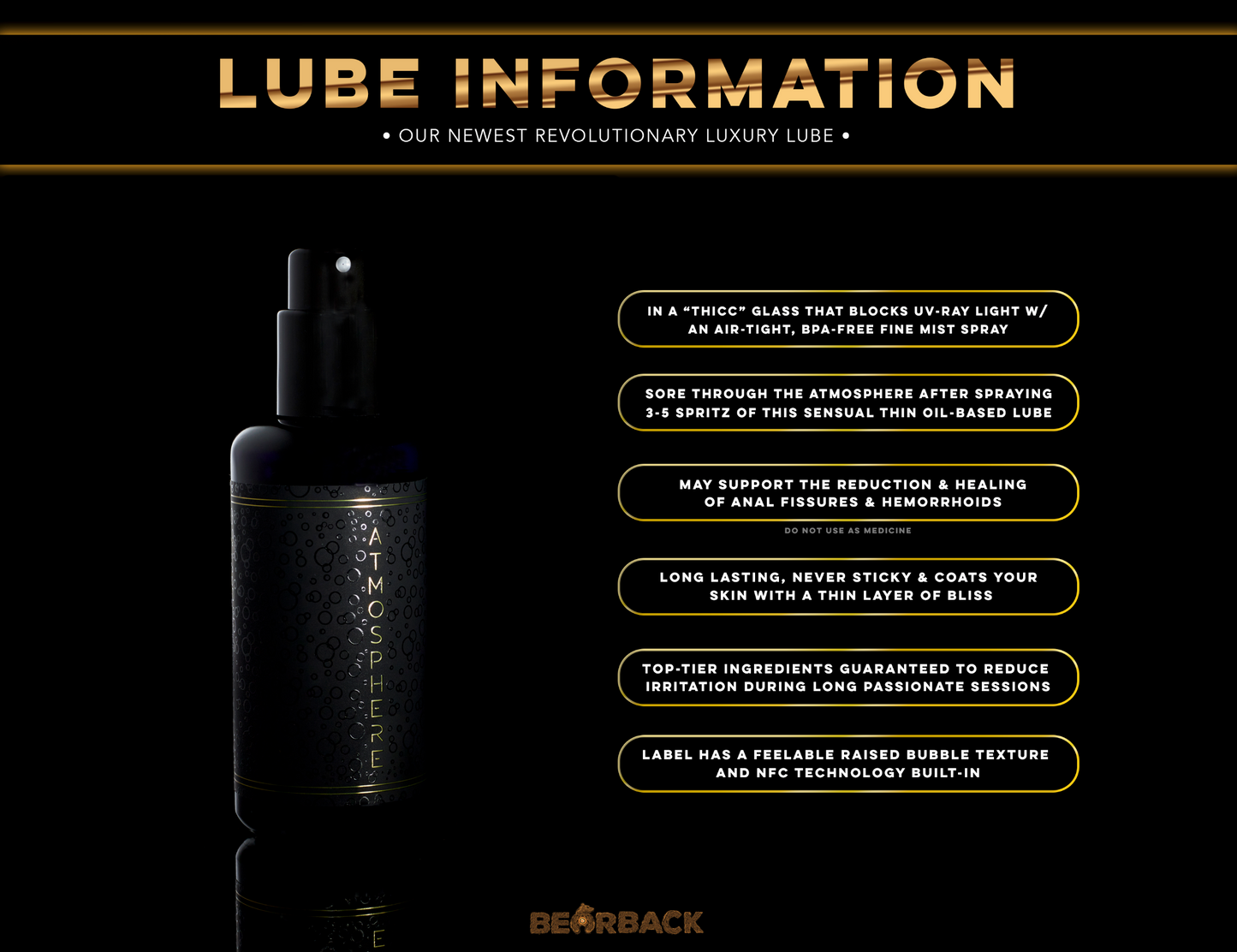 Atmosphere - Fine Mist Spray Oil-Based Lube - 6.5oz