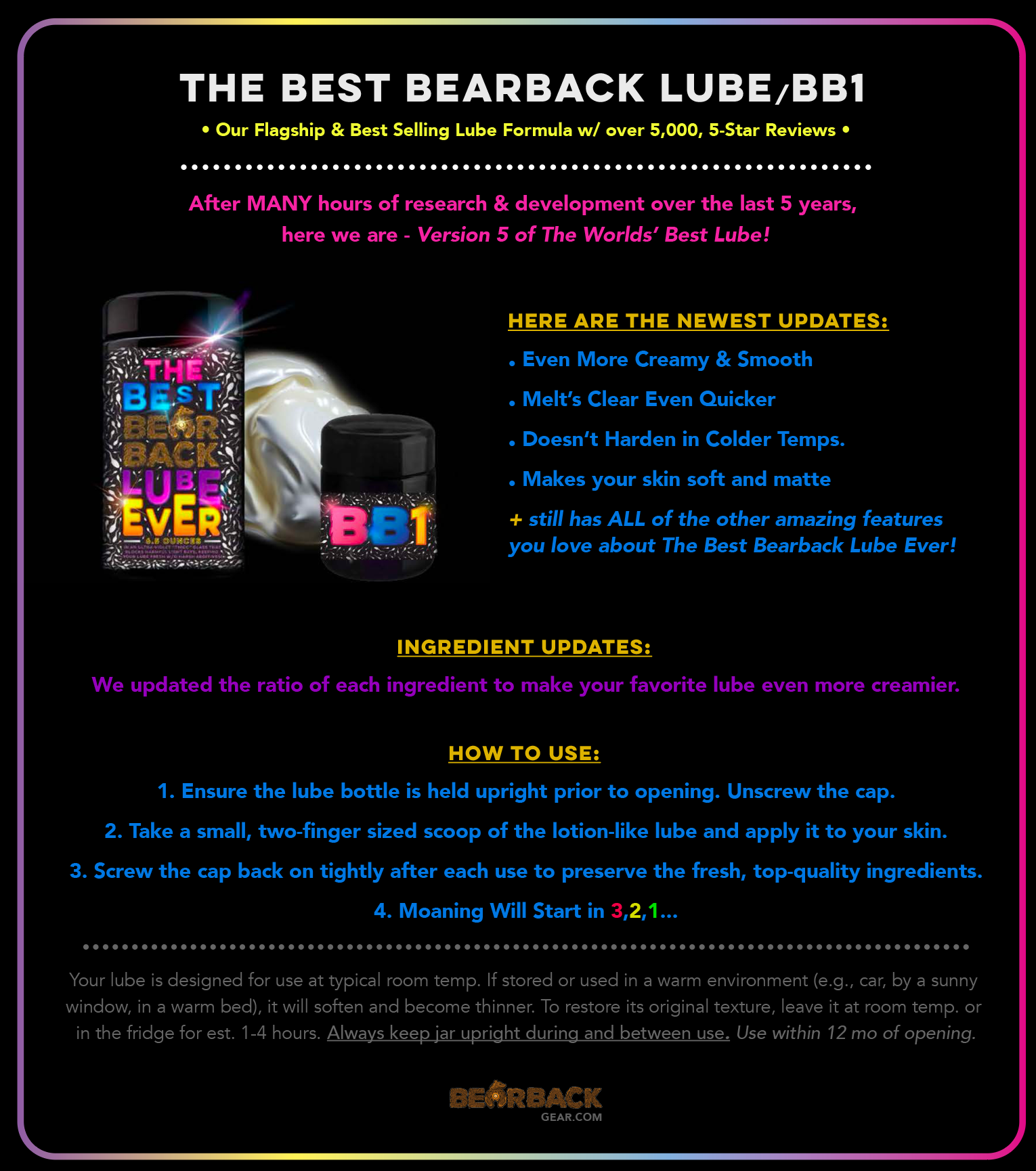 6oz - Plastic Jar of The Best Bearback Lube Ever!