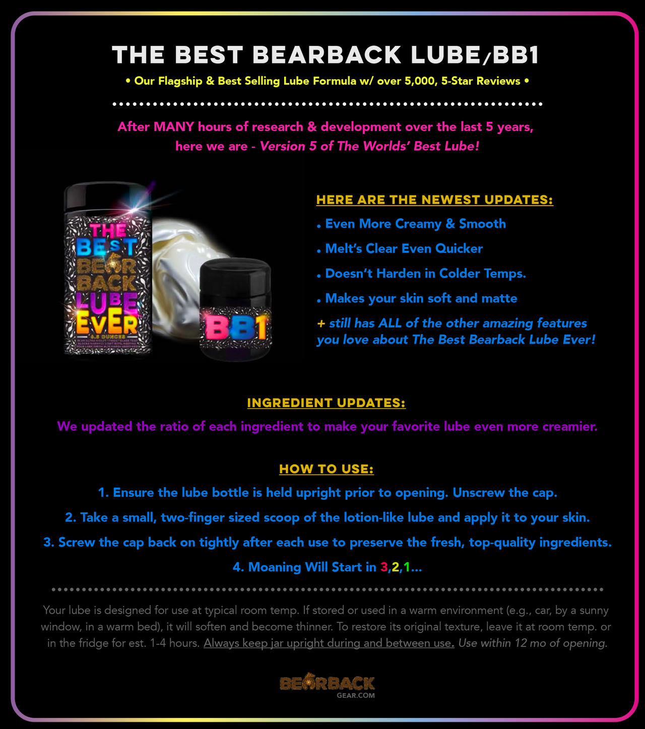 The Best Bearback Lube Ever - 6.5oz