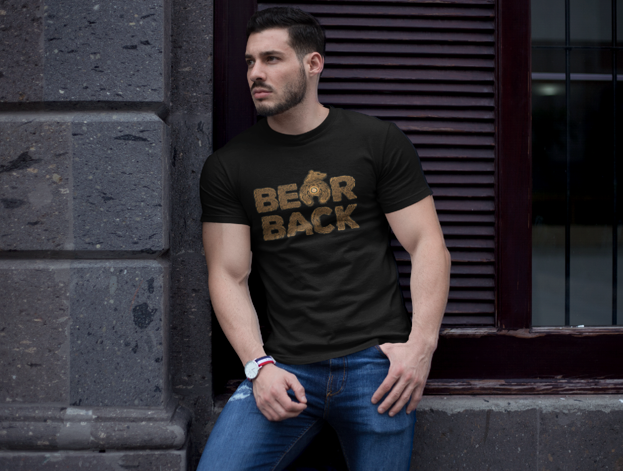 Bearback Logo Shirt (5 Color Options • Front Design)