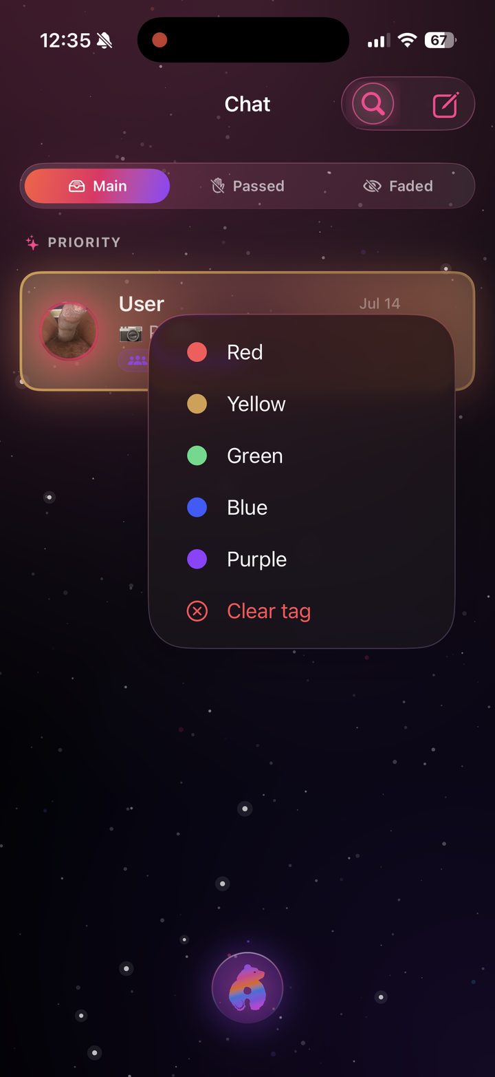 TRIBE chat screen preview