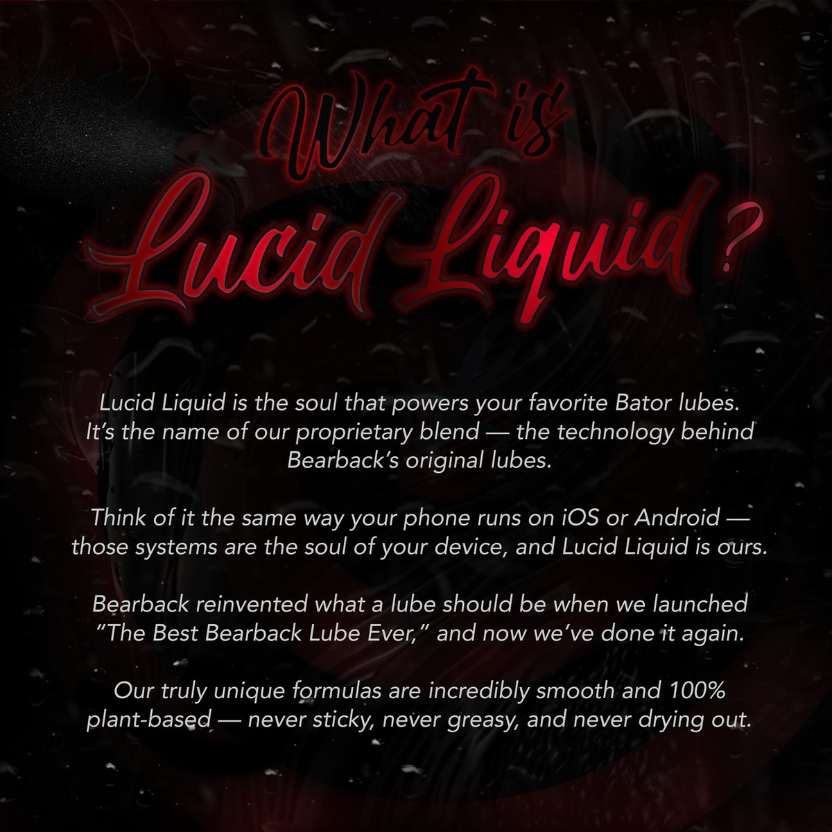 What is Lucid Liquid - the proprietary blend that powers Bearback's original lubes