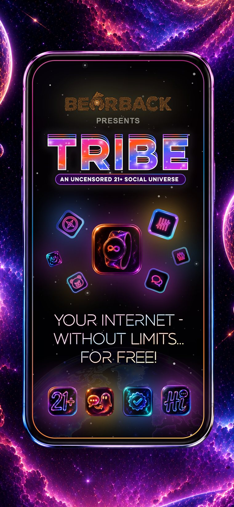TRIBE — an uncensored 21+ social universe