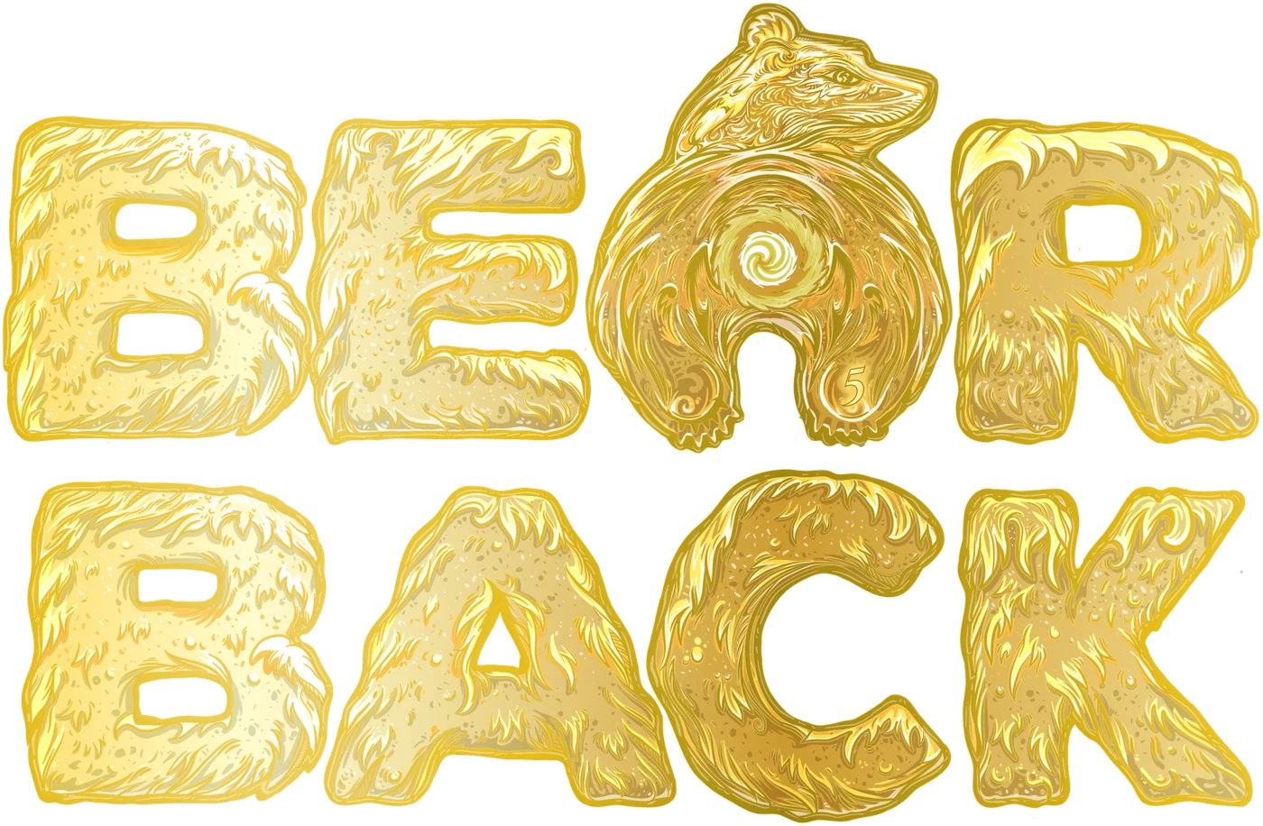 The gold Bearback wordmark — the fifth-year mark